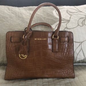 Excellent condition Michael Kors crocodile textured handbag.